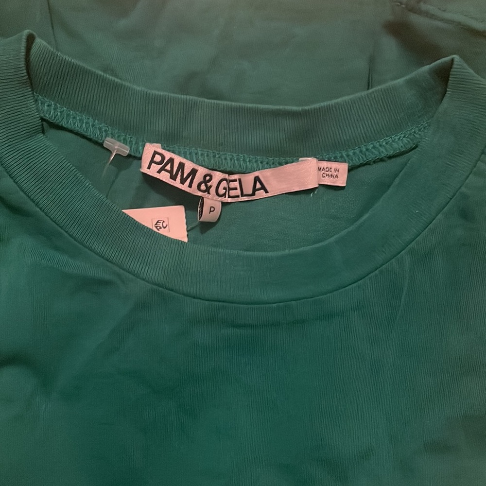NWT Pam & Gels Basic Crew Green T-Shirt (XS) - Picture 4 of 6
